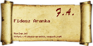 Fidesz Aranka névjegykártya