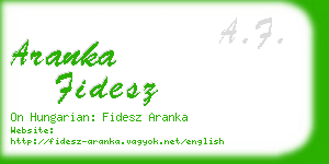 aranka fidesz business card
